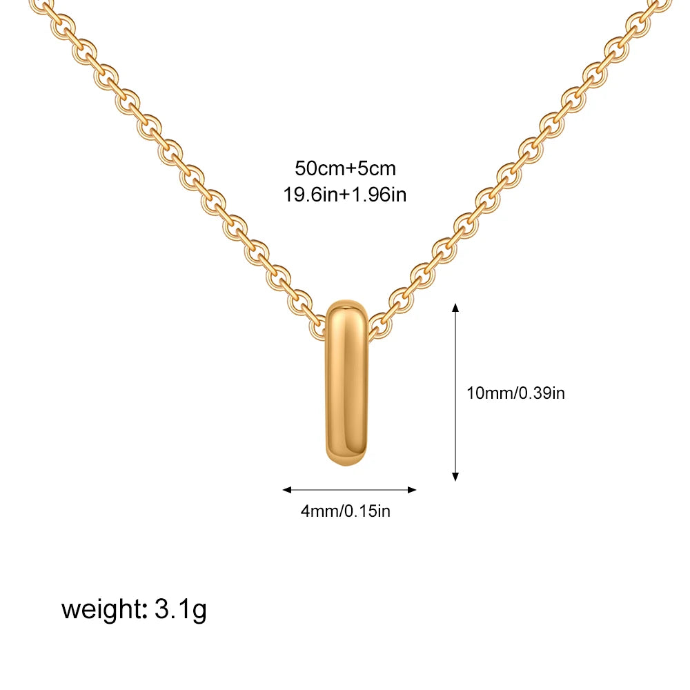Bubble Initial A-Z Alphabet Mini Necklace for Women