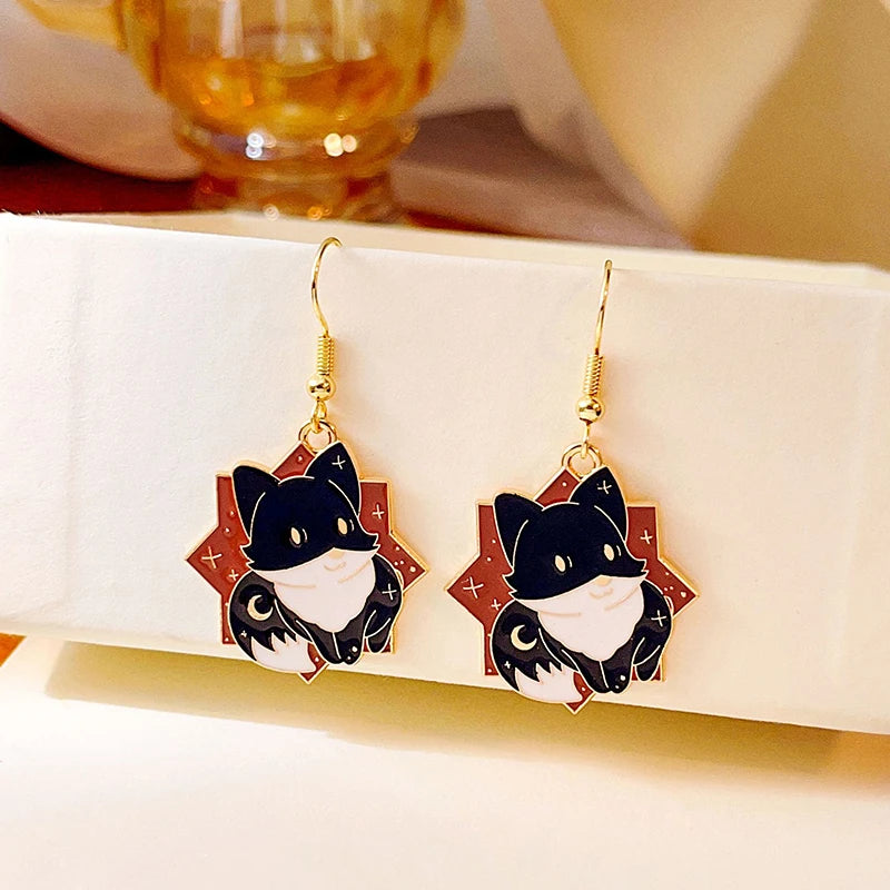 Fashion Cute Enameled Animal Dangle Drop Earrings