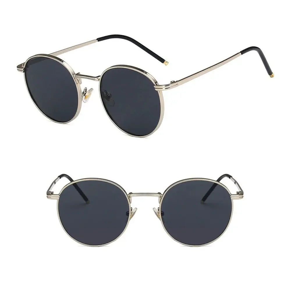 Fashion Glasses Fishing Metal Frame Shades Round Sun Glasses Women's Eyewear Women Men Sunglasses