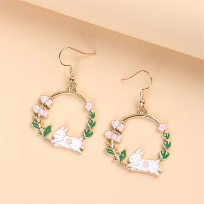 Fashion Cute Enameled Animal Dangle Drop Earrings