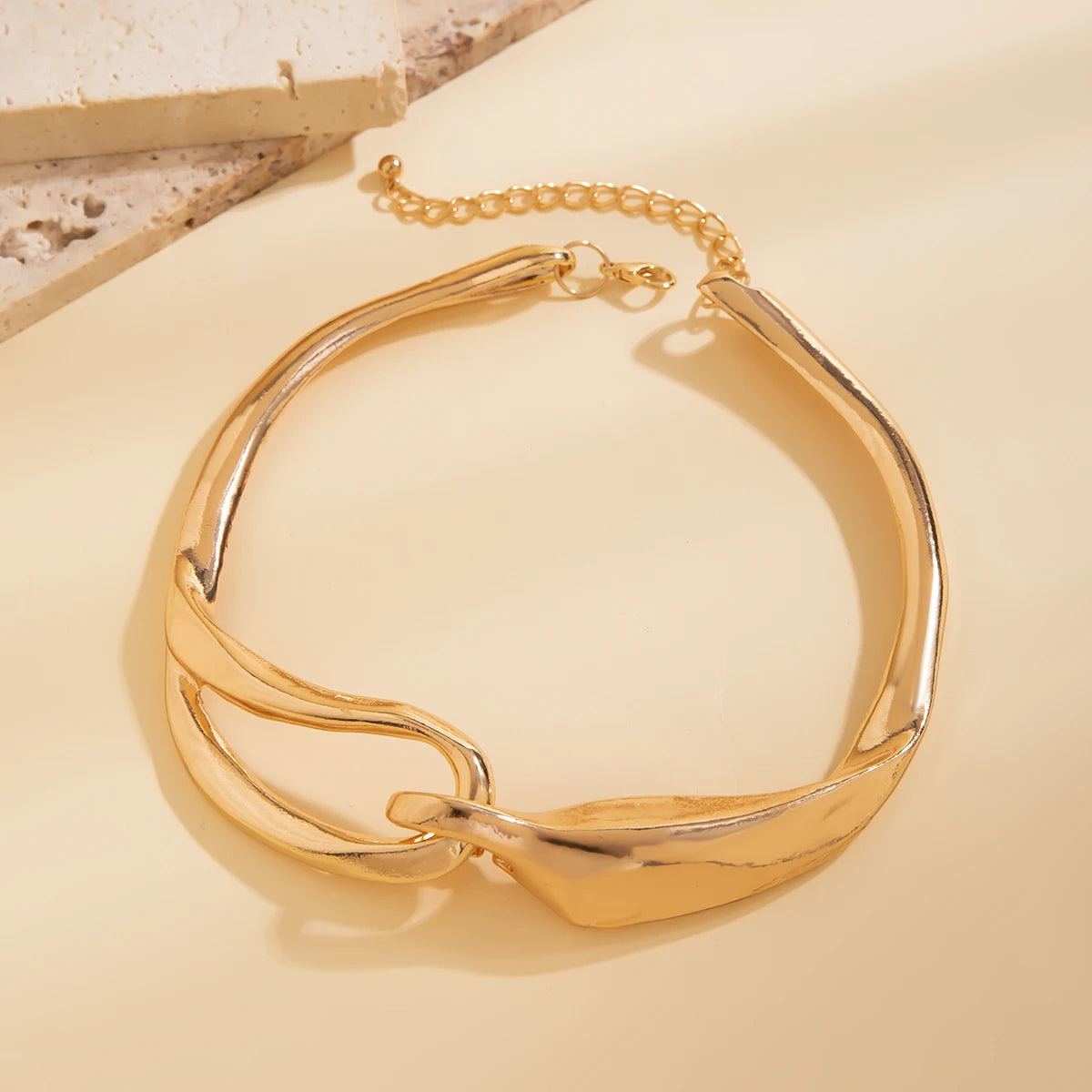 Heavy Metal Thick Chain Torques Necklace for Women