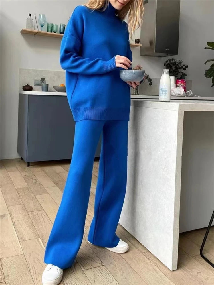 Women Sets Knitted Tracksuit