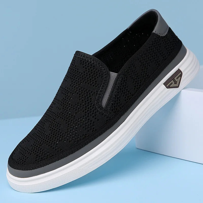 Men's handmade leather shoes luxury casual shoes white men's loafers office formal flat shoes outdoor men's sliding shoes