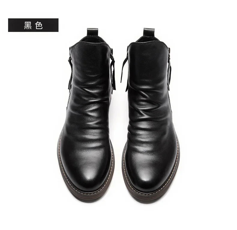 Men's Comfortable Top Zipper Boots
