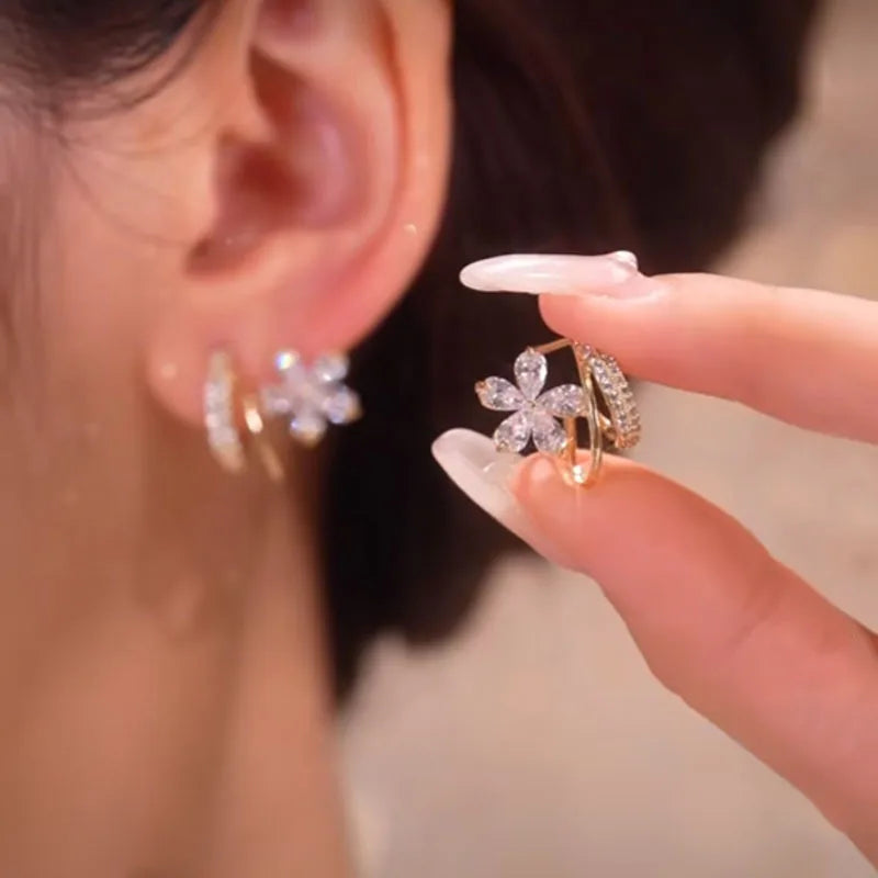 Luxury Zircon Water Drop Earrings for Women