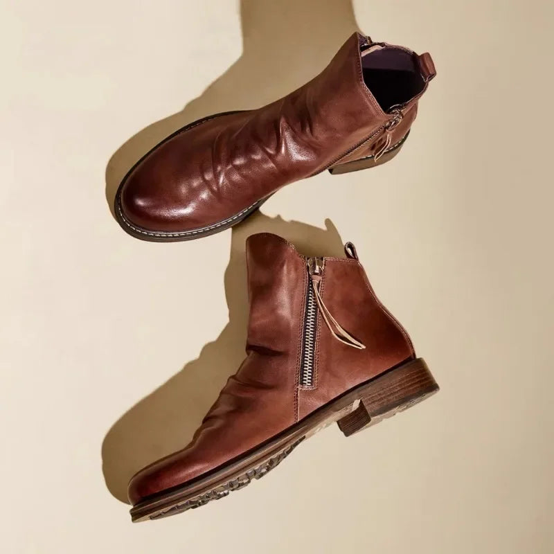 Men's Comfortable Top Zipper Boots