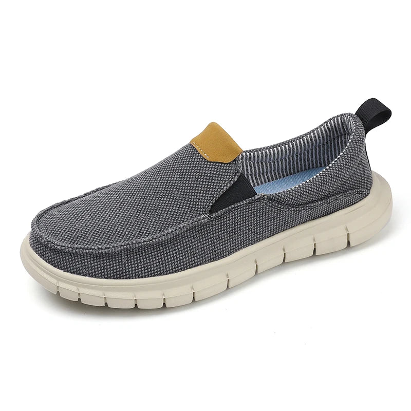 British Style Men Canvas Outdoor Casual Loafers Fashion Slip on Soft Flats Simple Comfy Handmade Driving Boat Shoe Designer Shoe