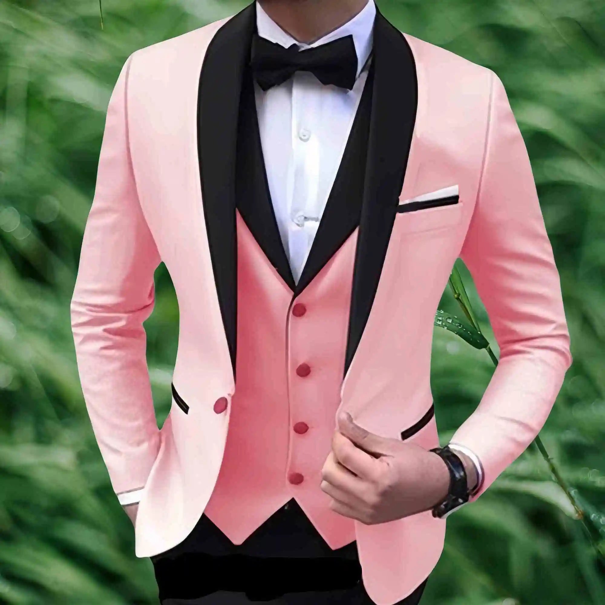 Mens 3 Piece Casual Tuxedos for Wedding