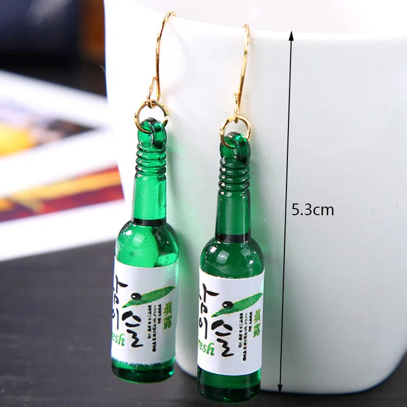 Green Color Crystal Dangle Earrings for Women