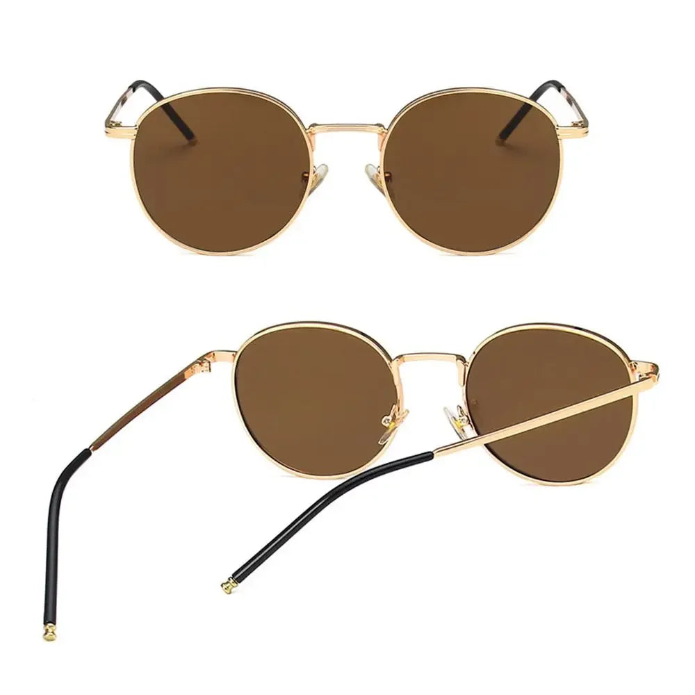 Fashion Glasses Fishing Metal Frame Shades Round Sun Glasses Women's Eyewear Women Men Sunglasses