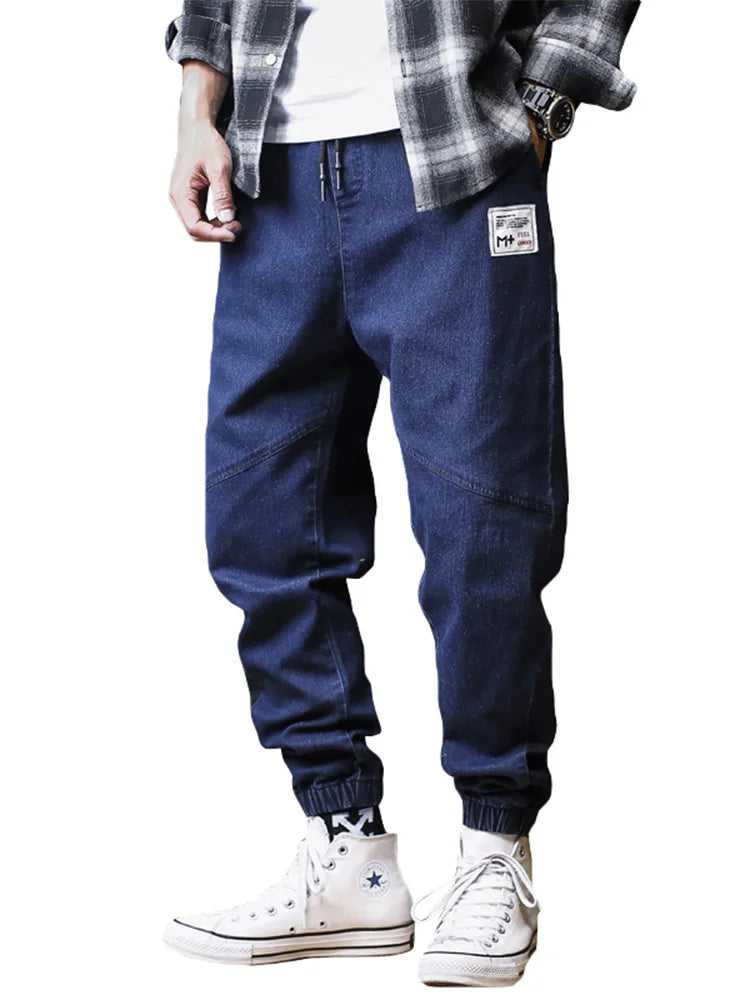 Plus Size Jeans Men Loose Joggers Streetwear Harem Jeans