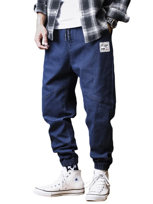 Plus Size Jeans Men Loose Joggers Streetwear Harem Jeans
