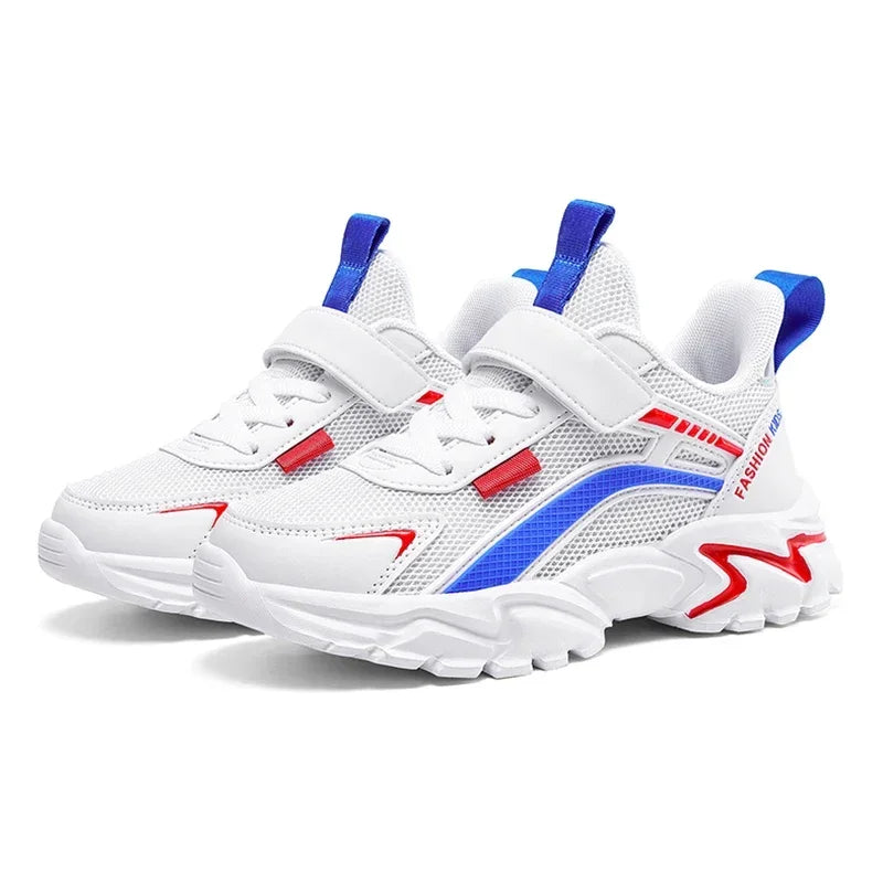 Lightweight Children's Black Sneakers Breathable Mesh for Boys Casual Walking Shoes Non-slip Kid Girls' School Running Shoes