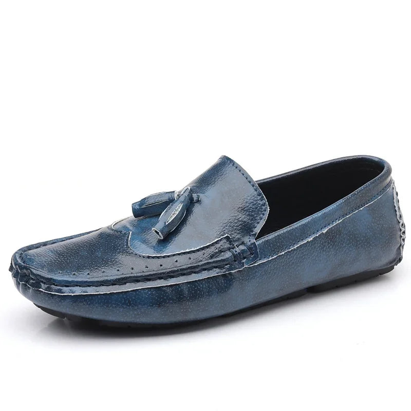 2024 Leather Men Footwear Slip on Man Shoes High Quality Wedding Party Mens Casual Shoes Breath Driving Lazy Loafers Moccasins