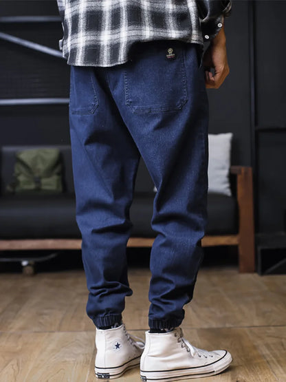 Plus Size Jeans Men Loose Joggers Streetwear Harem Jeans