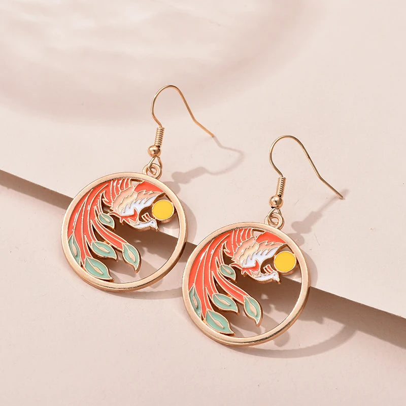Fashion Cute Enameled Animal Dangle Drop Earrings