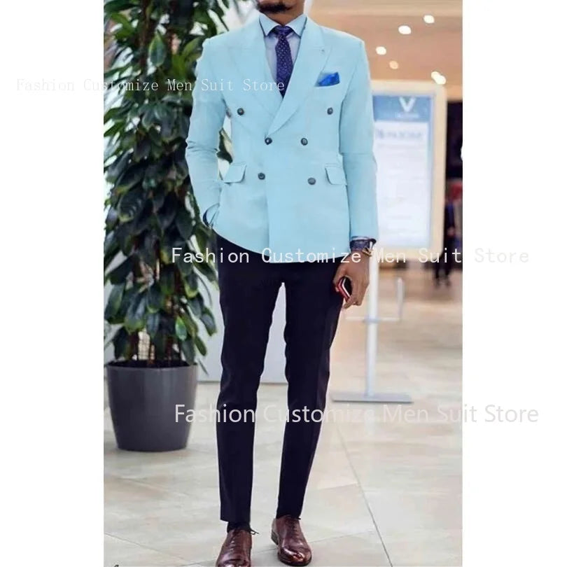 Double Breasted Prom Suits For Men