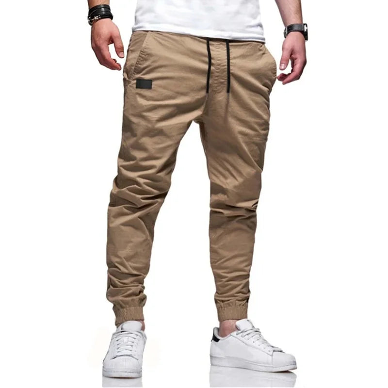 Cargo Pants Men's Loose Straight sports Clothing Solid color