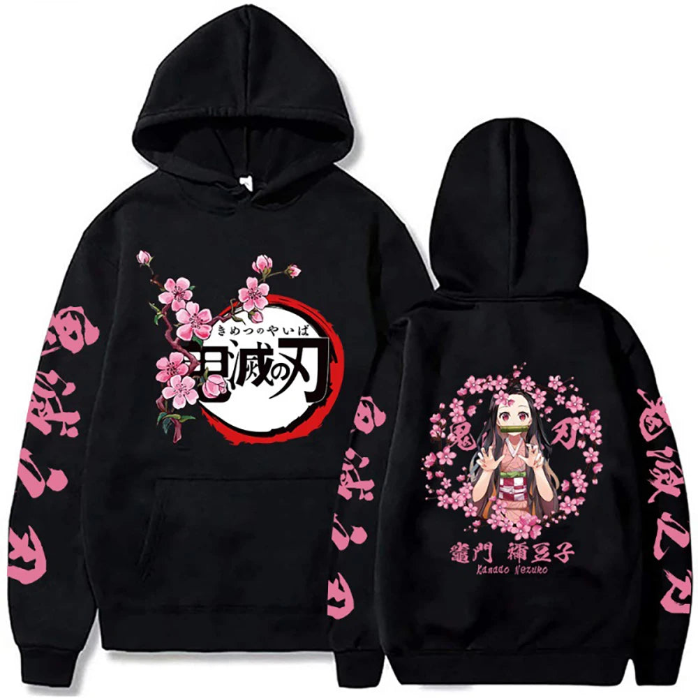 Anime Hoodie Mens Fashion Warm Sweatshirt Graphical Printed Hip Hop Hoodies