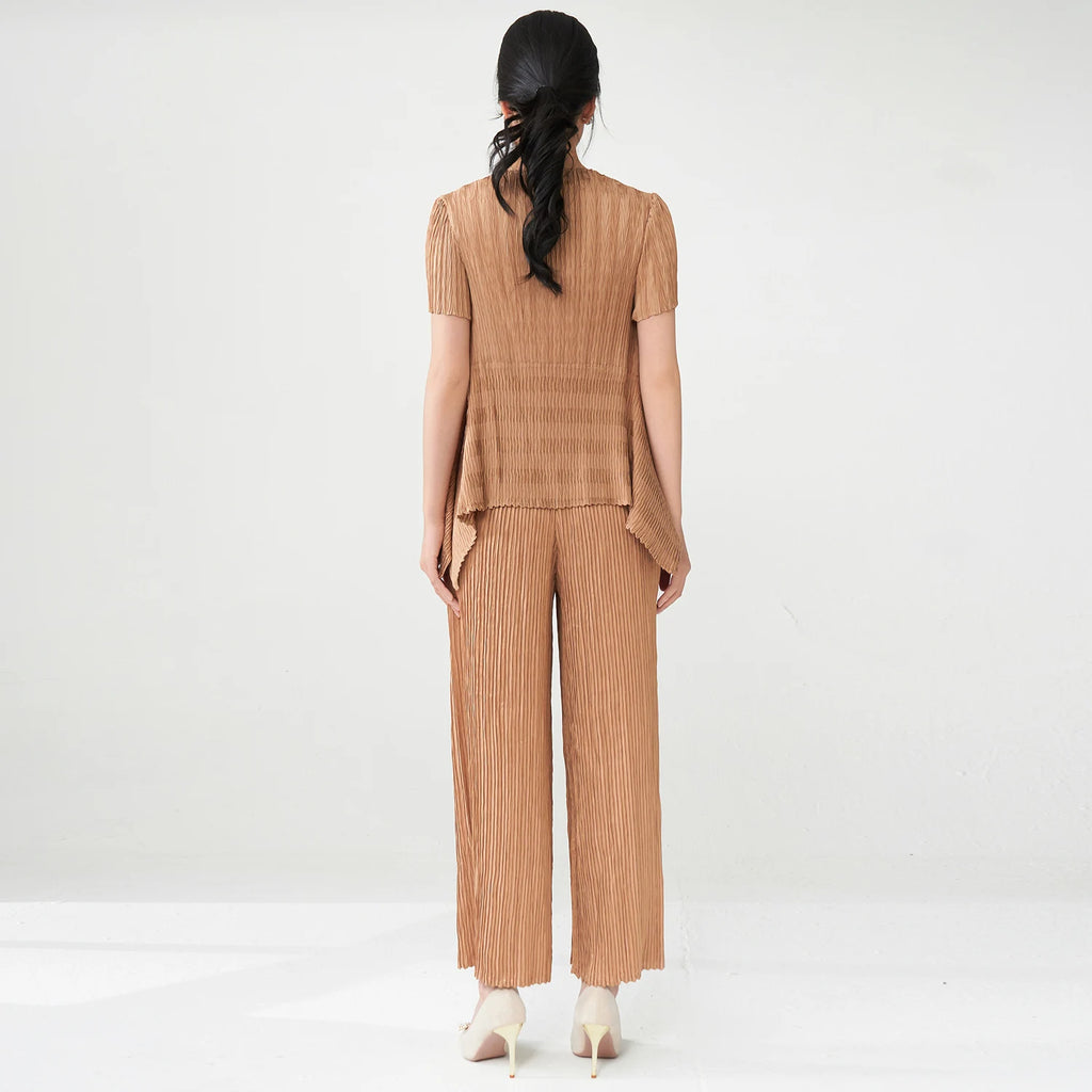 Women's pleated office casual suit
