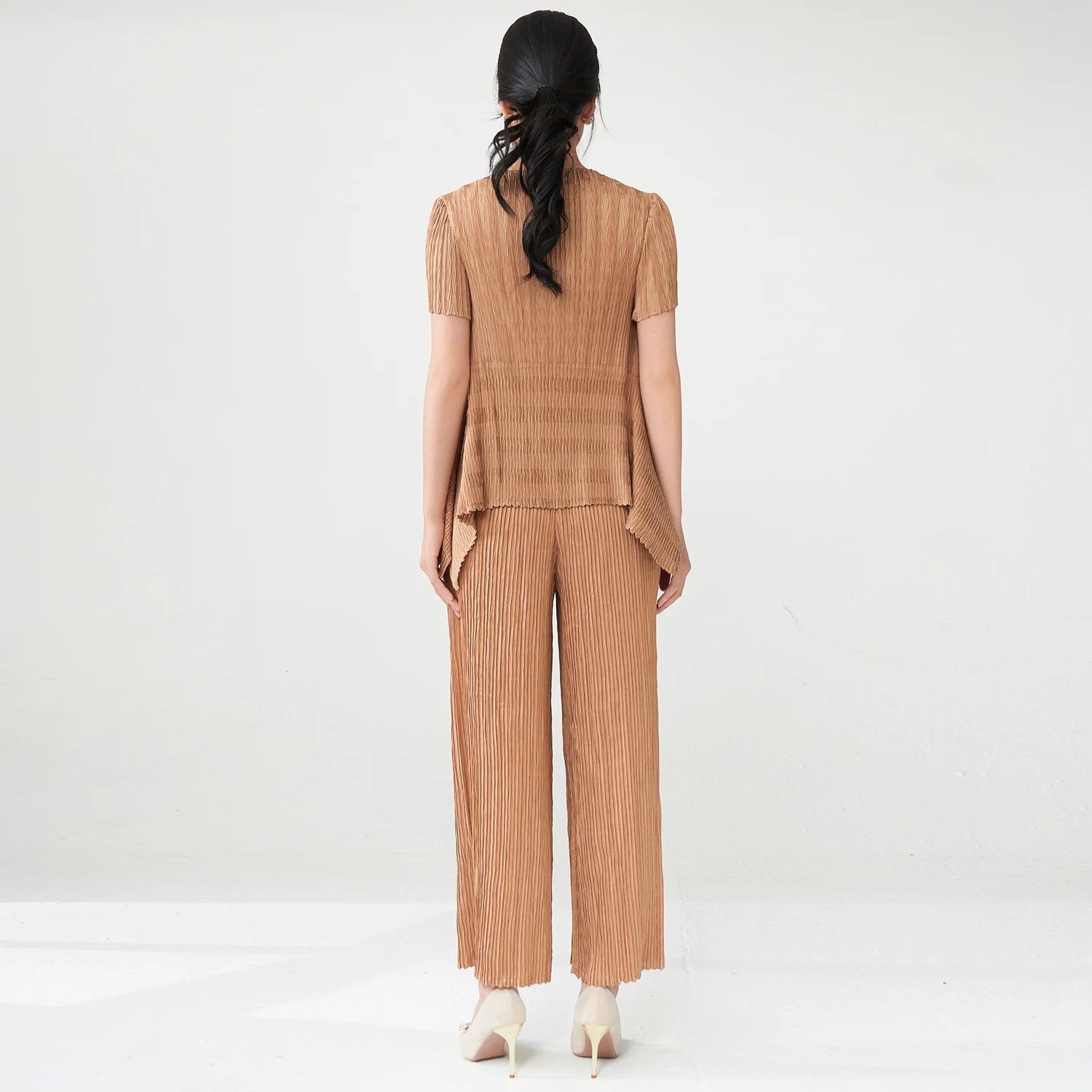 Women's pleated office casual suit