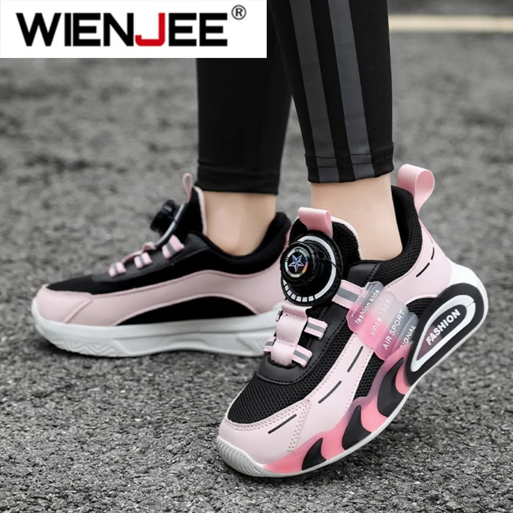 Cute Pink Girls' Summer Breathable Walking Shoes Lightweight Kids Fashion Sneakers for Outdoor Sports Tennis