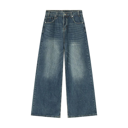 Vintage Men's Baggy Denim Trousers Streetwear Wide Leg Pants