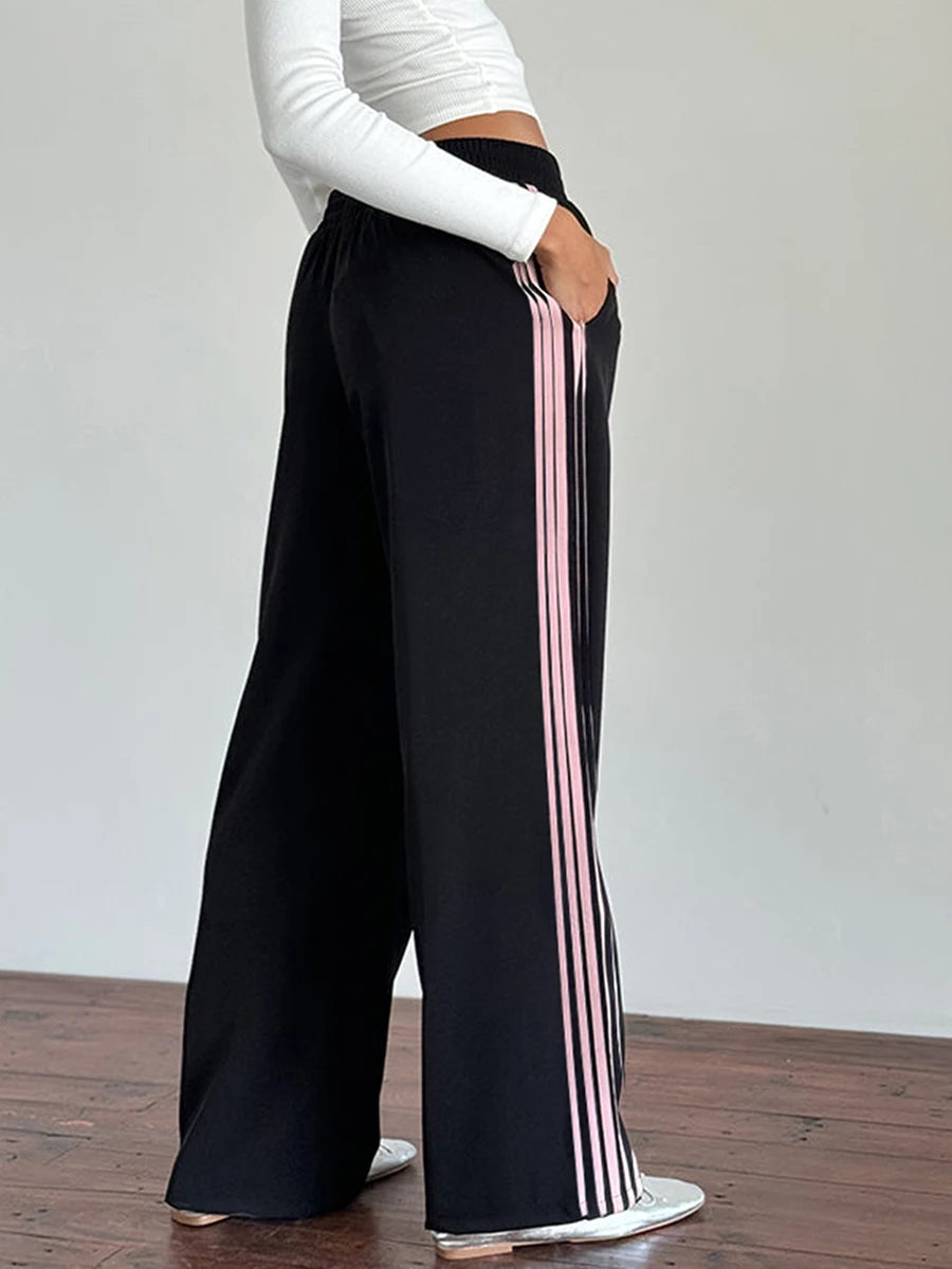Women s High Waisted Striped Pants