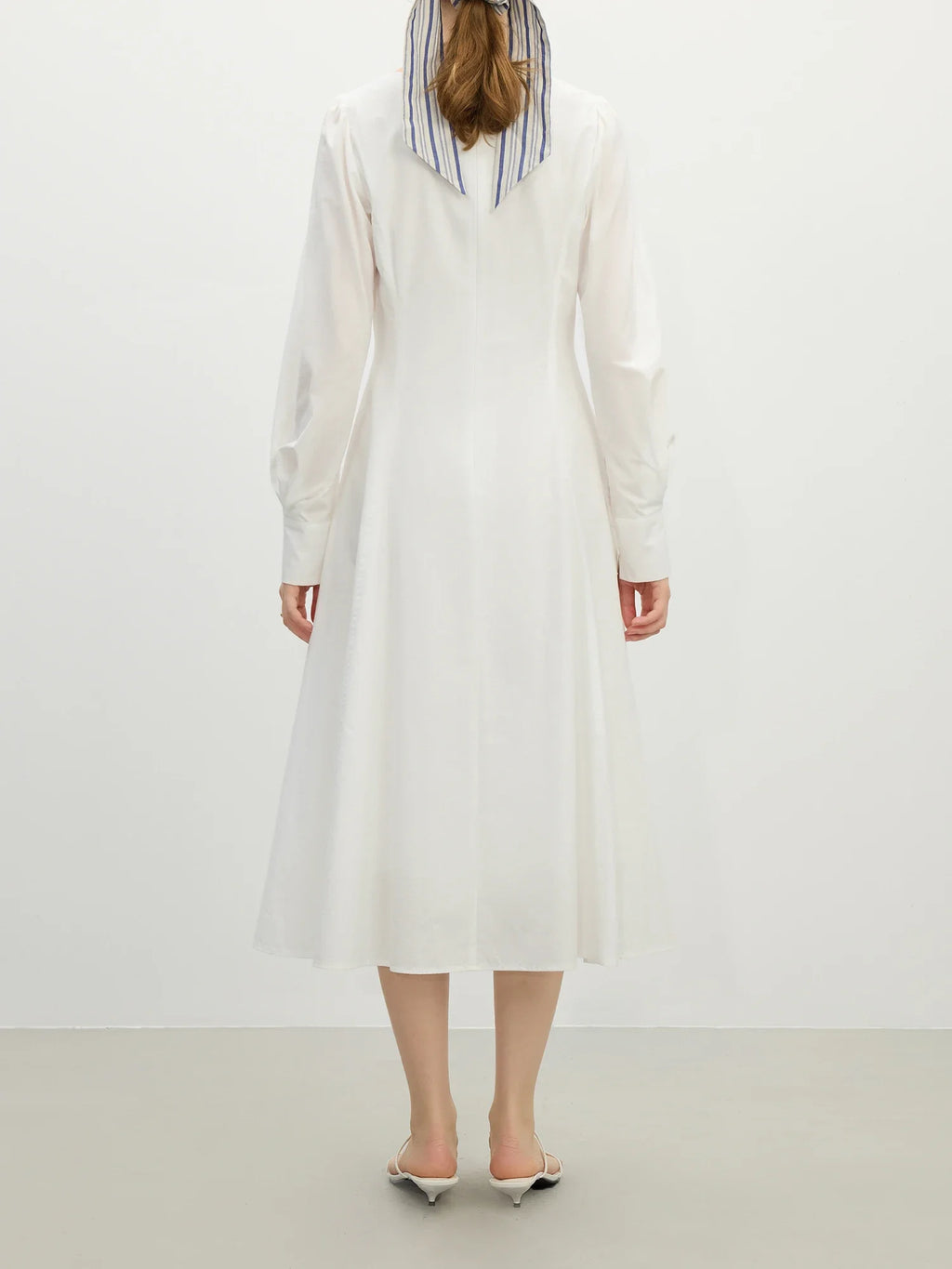 FSLE Office Lady French White Square Neck Dress for Women's Spring 2025 New White Dress Casual Loose Women Dress 25FS11038