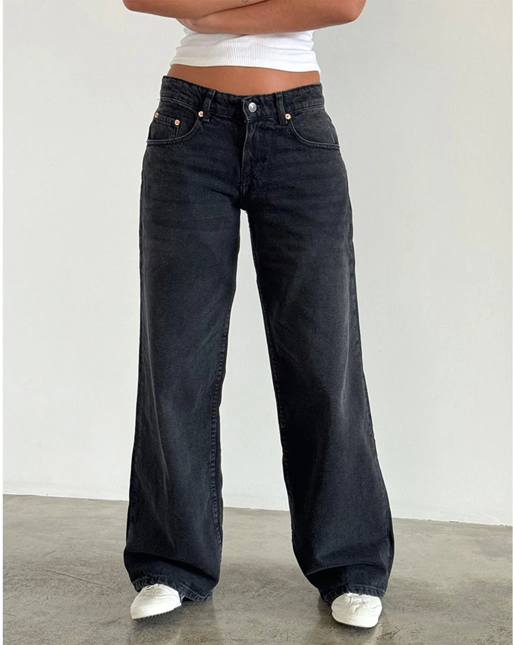 Retro Y2K Jeans Fashion Women Autumn High Waist