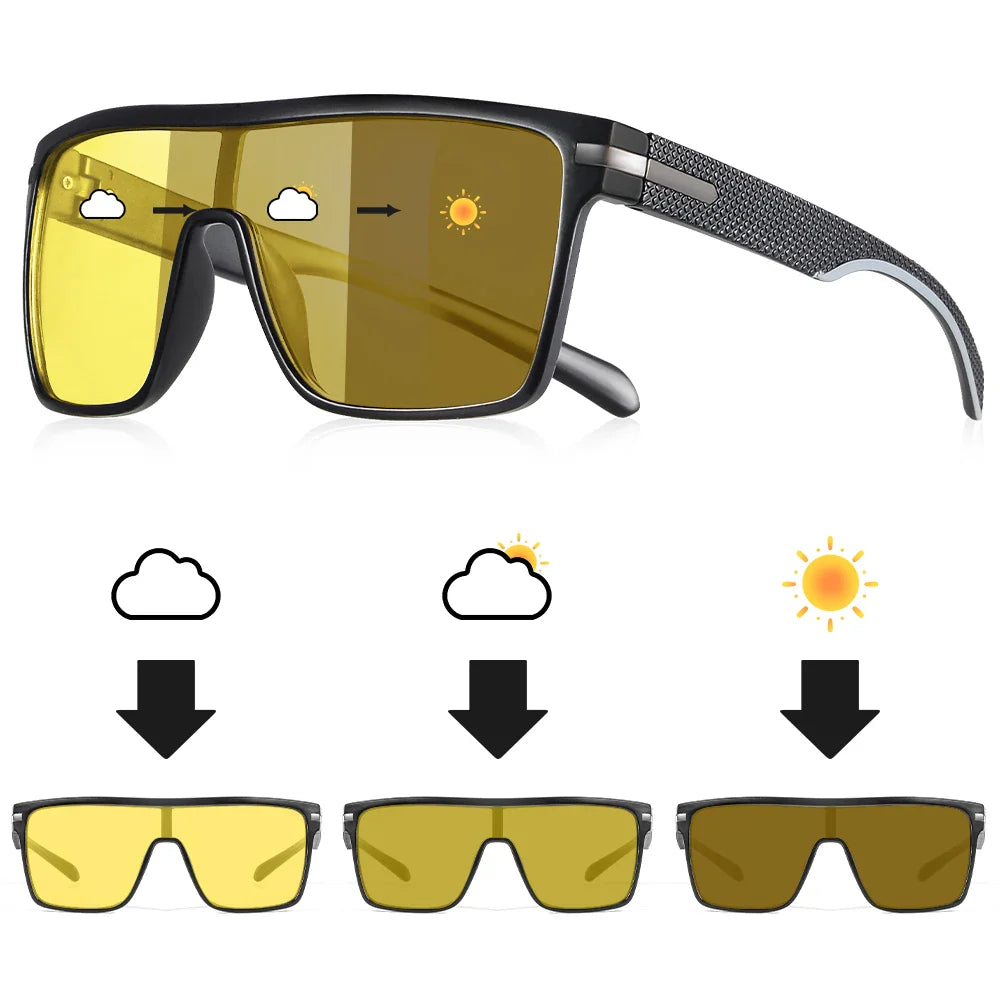 CRIXALIS Fashion Polarized Sunglasses For Men Square Oversized Anti Glare Driver Mirror Sun Glasses Women UV400 Goggles Male