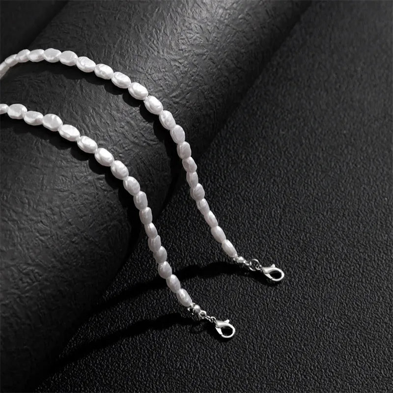 Simple Imitation Pearl Choker Necklace for Women