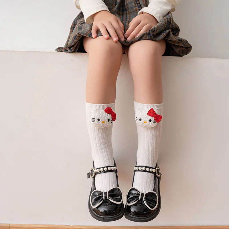 Sanrio Hello Kitty Spring Children's Casual Shoes Girls Sports Shoes Fashion Sports Children's Board Shoes Non-Slip Soft Soled