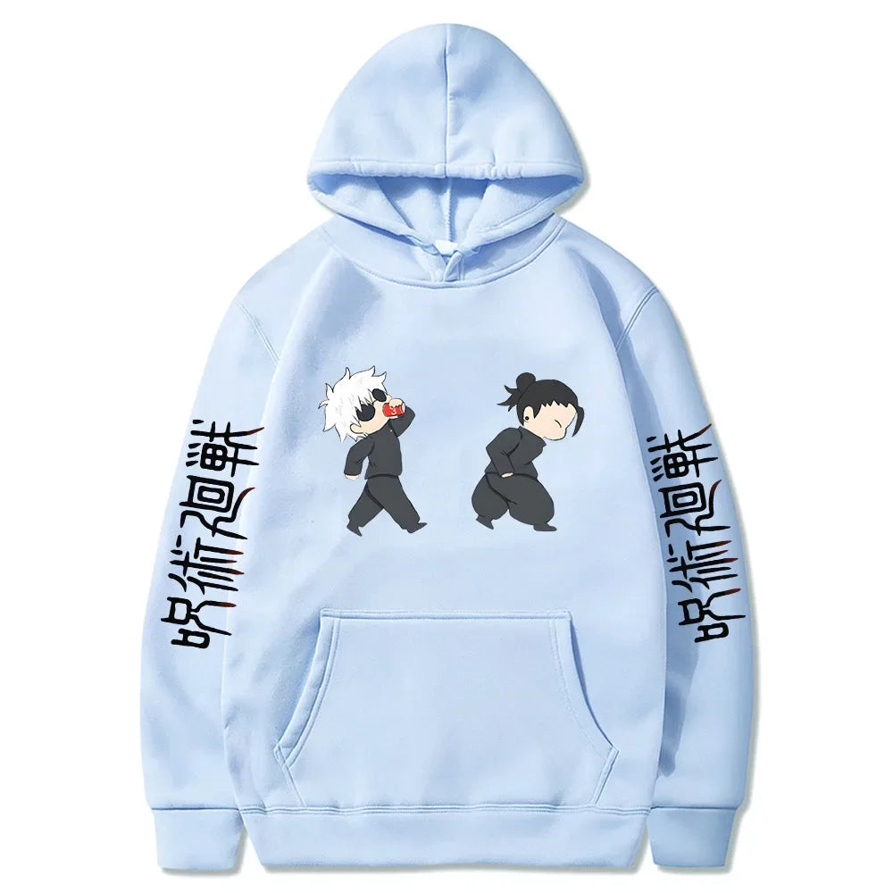 Jujutsu Kaisen Anime Hoodies Satoru Gojo Cute Print Sweatshirts