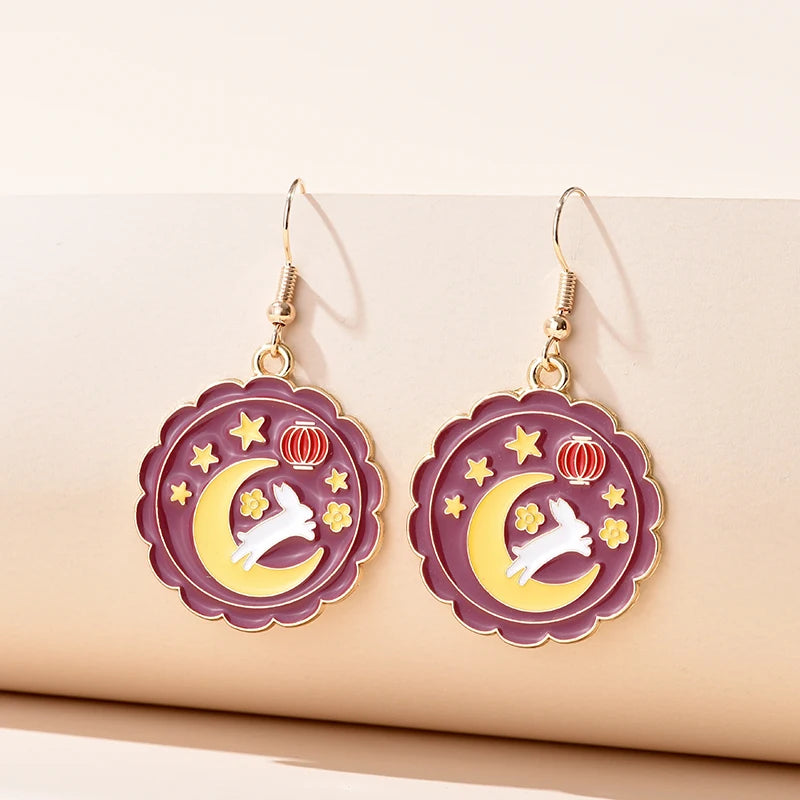 Fashion Cute Enameled Animal Dangle Drop Earrings