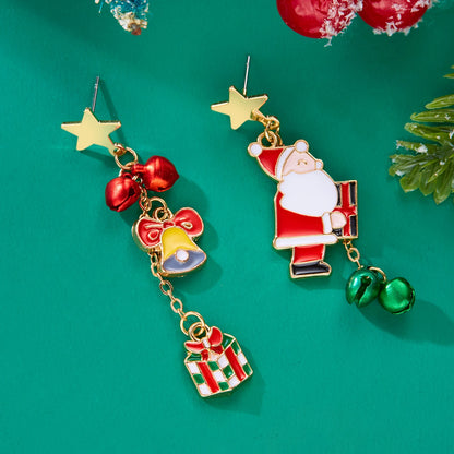 Fashion Christmas Asymmetrical Dangle Earrings for Women