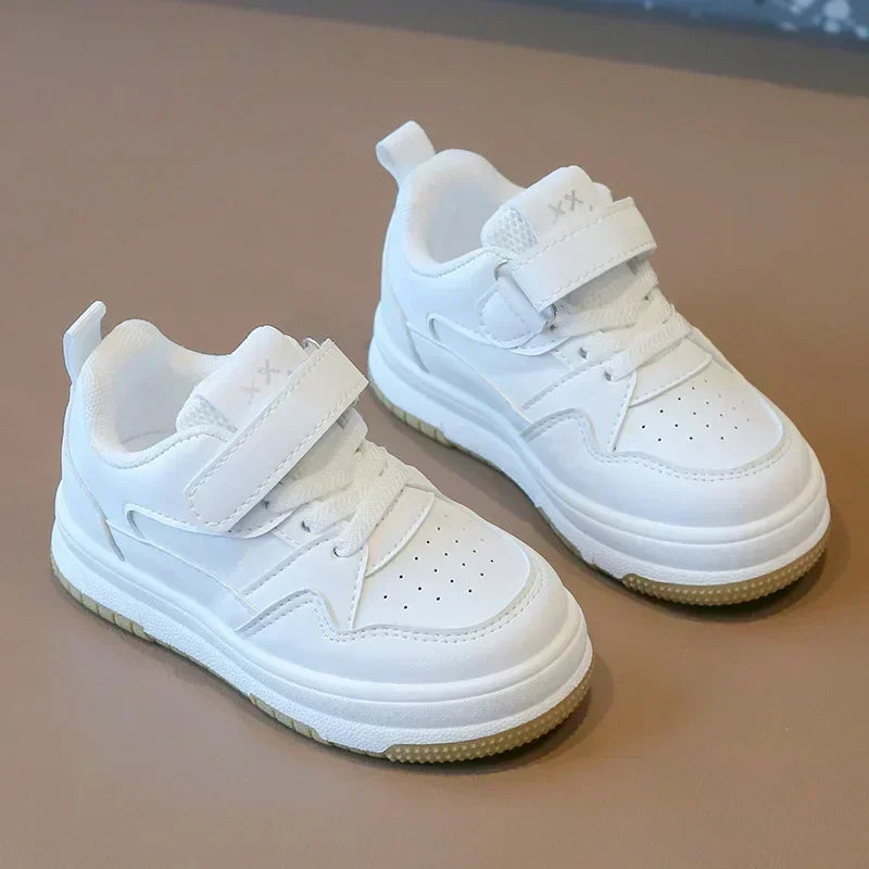 Children's White Shoes Spring and Autumn Kid's Sports Shoe Anti slip Lightweight Boys Board Shoes Soft Sole Baby Casual Shoes