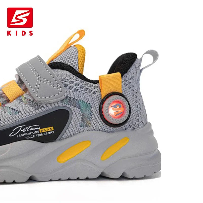 Baasploa Children Casual Sneakers Boys Fashion Girls Led Light Luminous Shoes Mesh Breathable Child Sports Shoe Walking Shoes