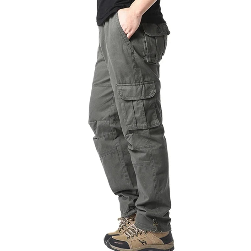 SMulti Flap Pockets Men's Straight Leg Cargo Pants