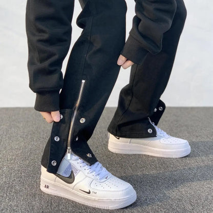 Y2k Men’s Jeans Black Color Hip Hop Techwear Men Pants