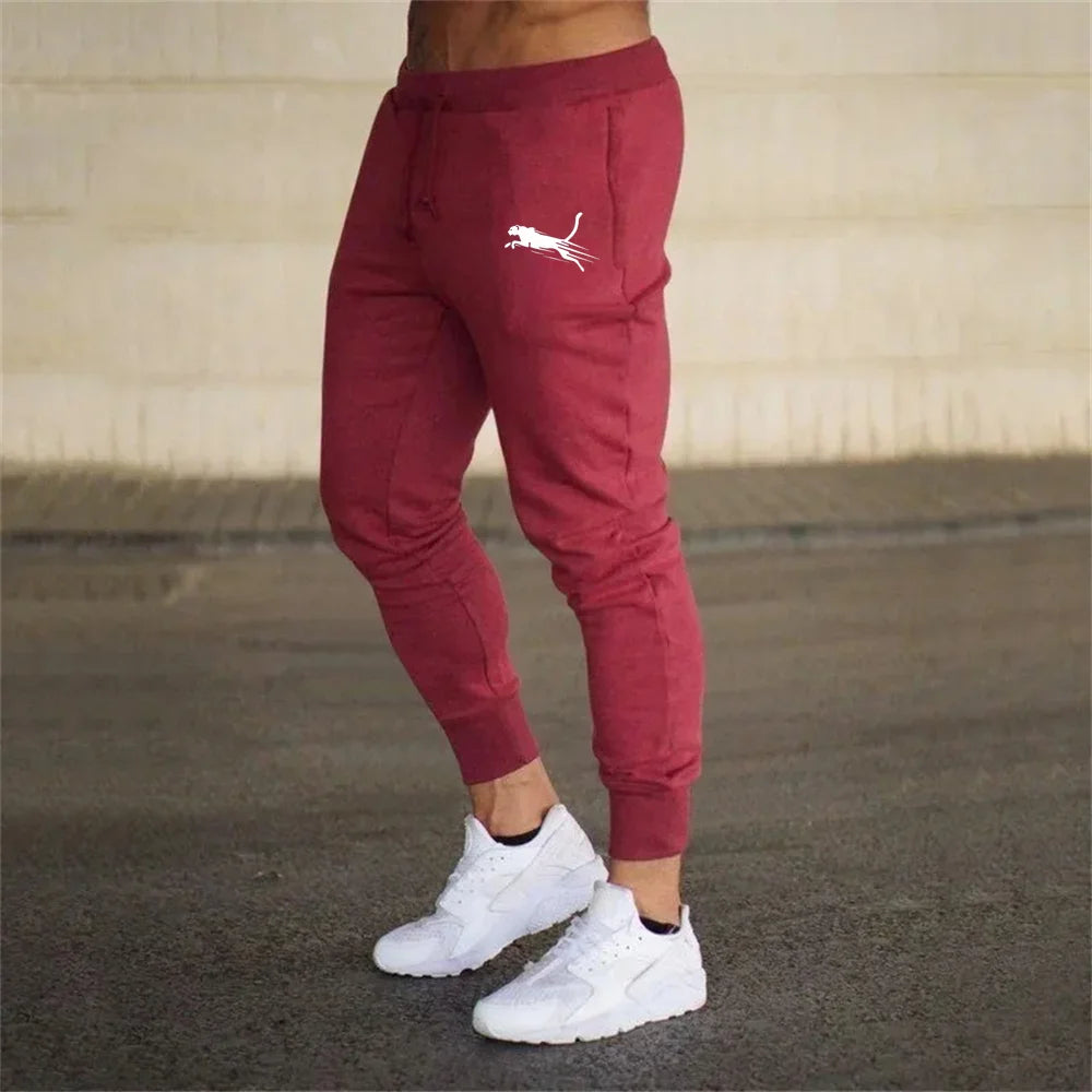 Men's Printed Sweatpants Casual Elastic Trousers