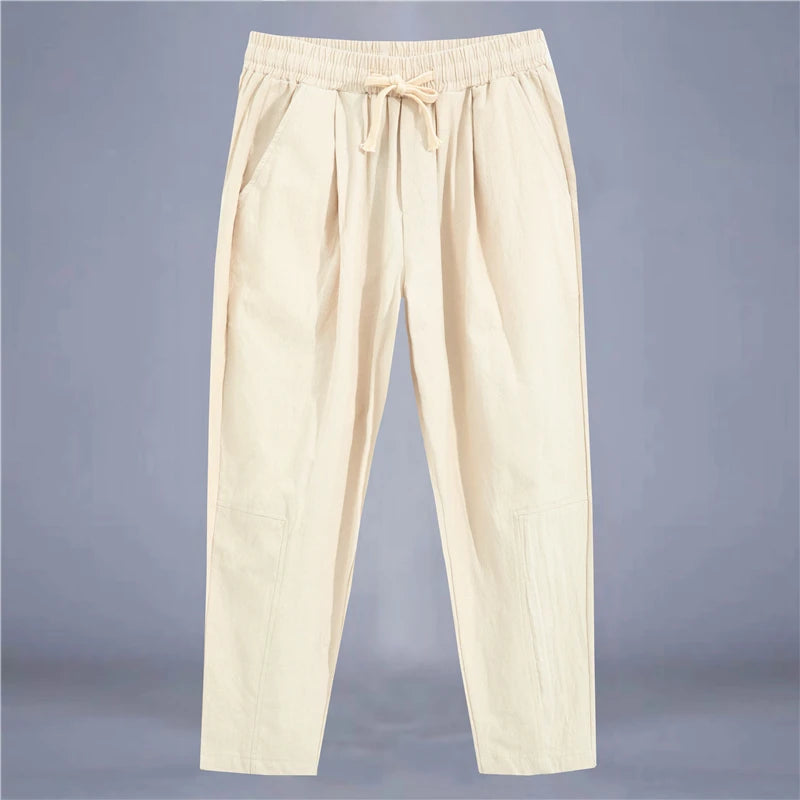 Men's Trousers Cotton Linen Fashion Casual Pants