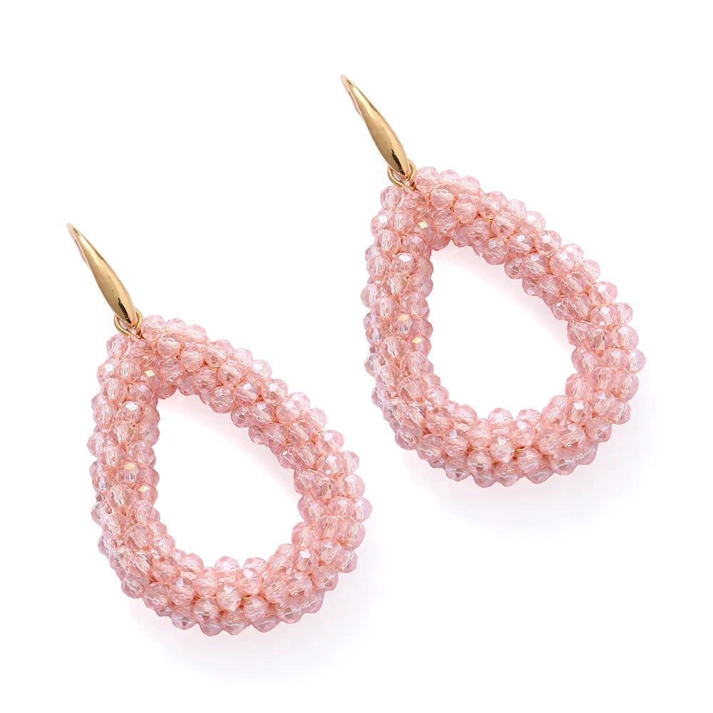 Mixed Color Big Drop Earrings for Women