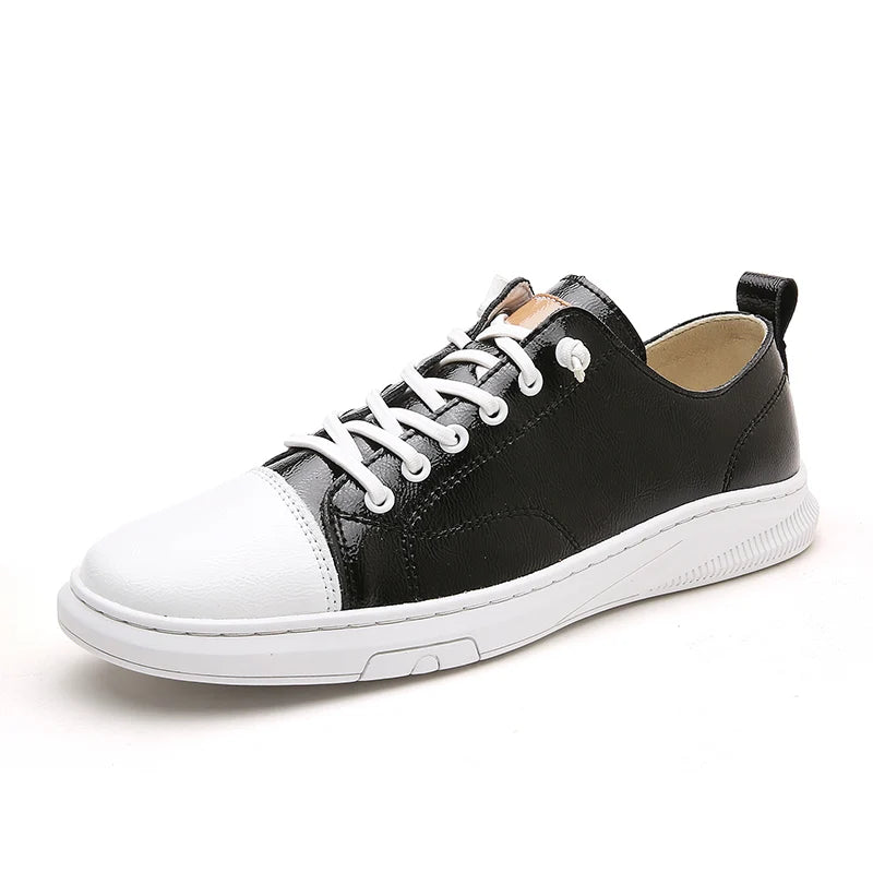 Fashionable Men's Lace-Up Casual Shoe Comfortable Lightweight Breathable Daily Walking Shoe Anti-Slip  Wear-Resistant Flat Shoes