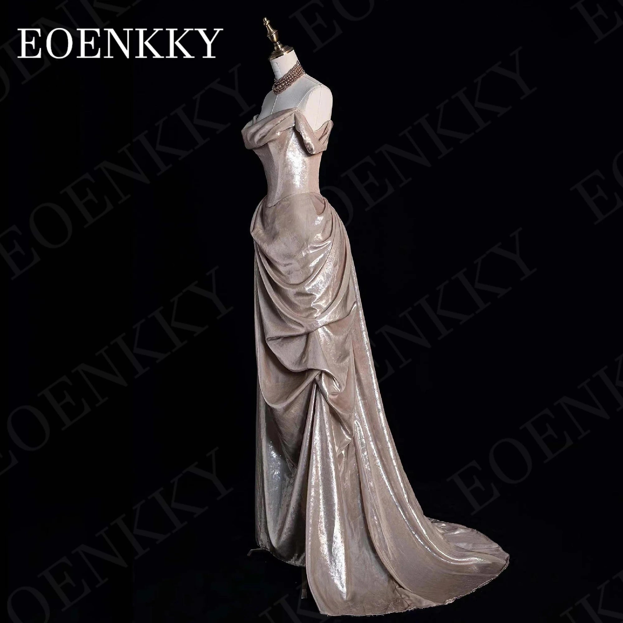 Saudi Arabia Off Shoulder Evening Dress Women Elegant Off The Shoulder