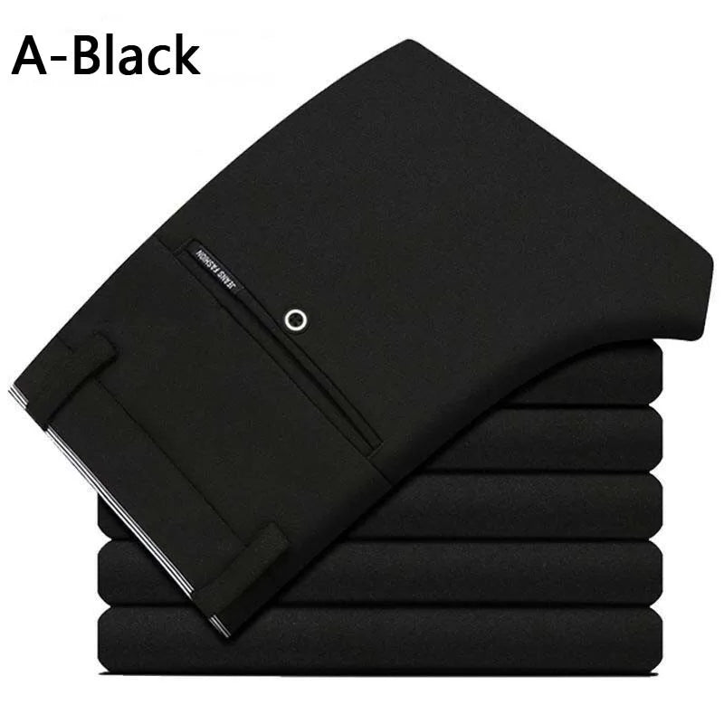 Men's Summer Fashion Business Casual Long Pants Suit Pants