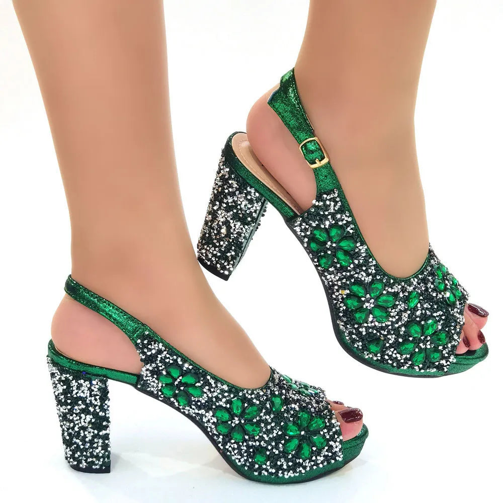 Wedding High Heel Sandals Full Diamond Design