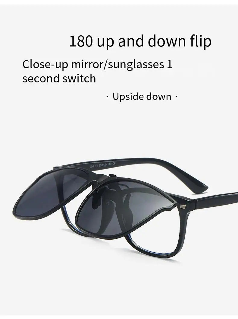 A Pair of New PC Clip Sunglasses for Outdoor Fishing and Driving. Clip Sunglasses for Day and Night Use.