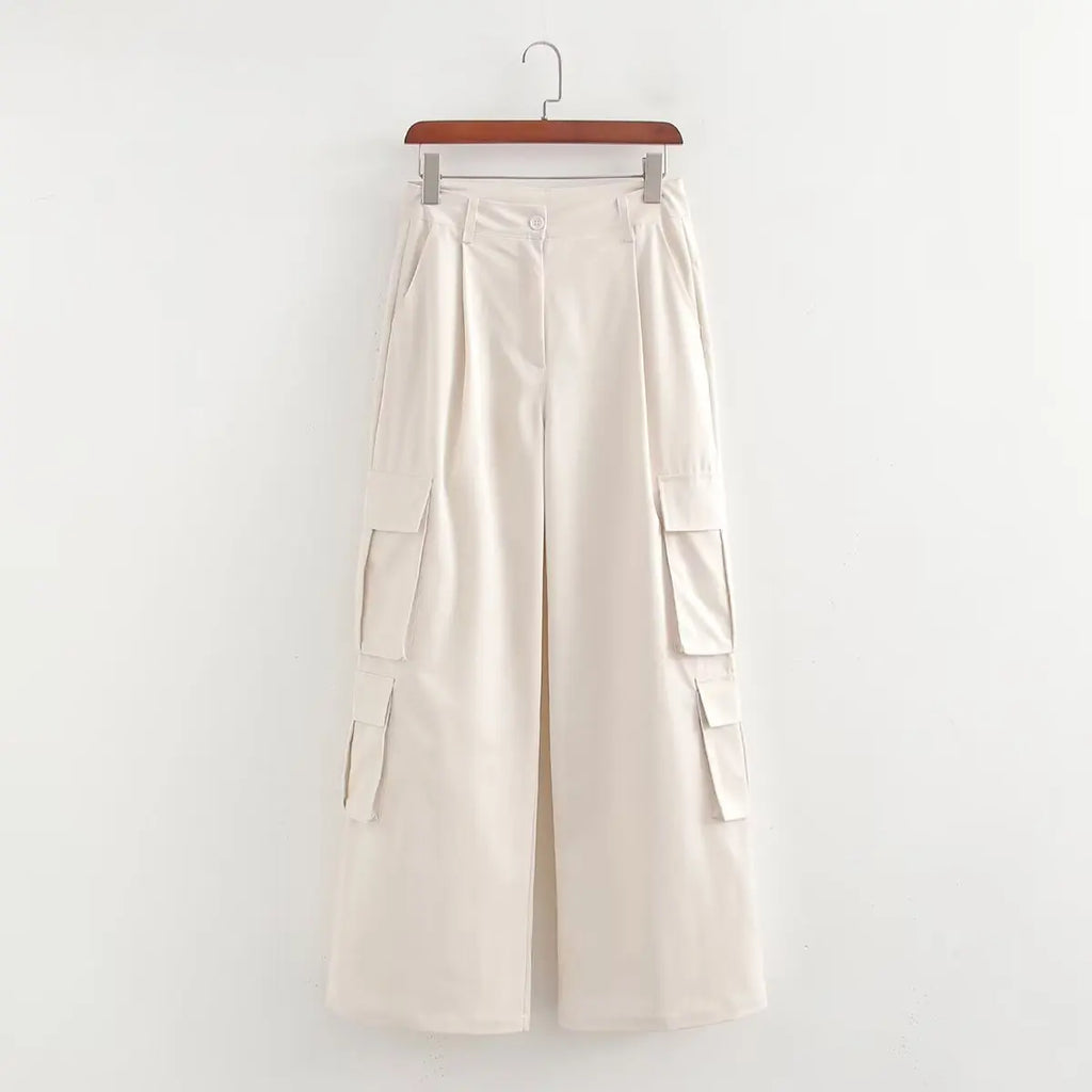 Ladies' fashion trend casual wide-leg trousers