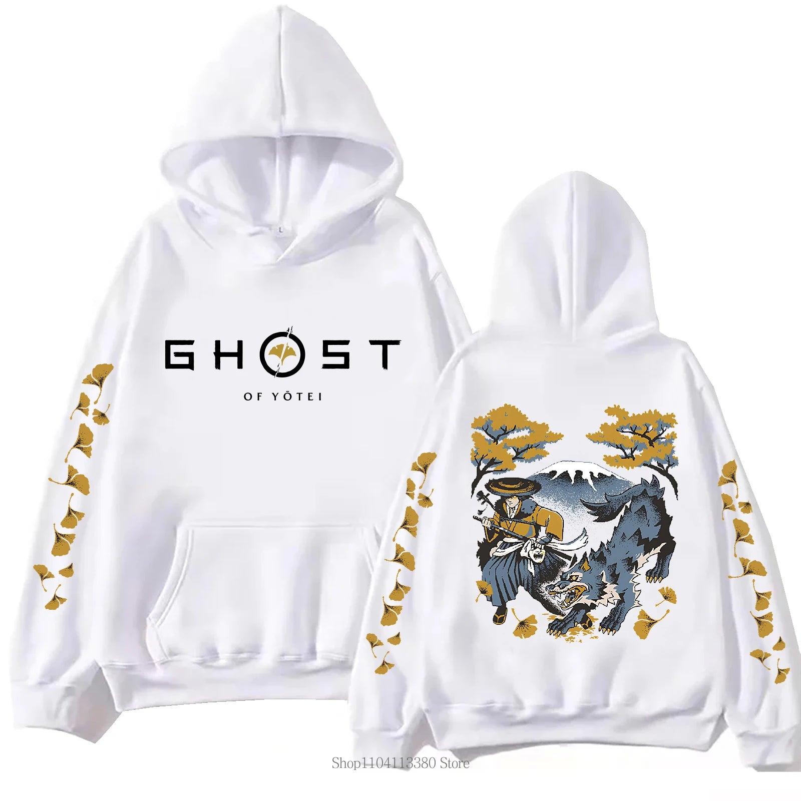 New Ghost Graphic Hoodie Autumn Winter Men Women Harajuku Casual Fashion Arcane Vintage Y2K Fleece Long Sleeve Tops Pullover